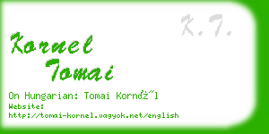 kornel tomai business card